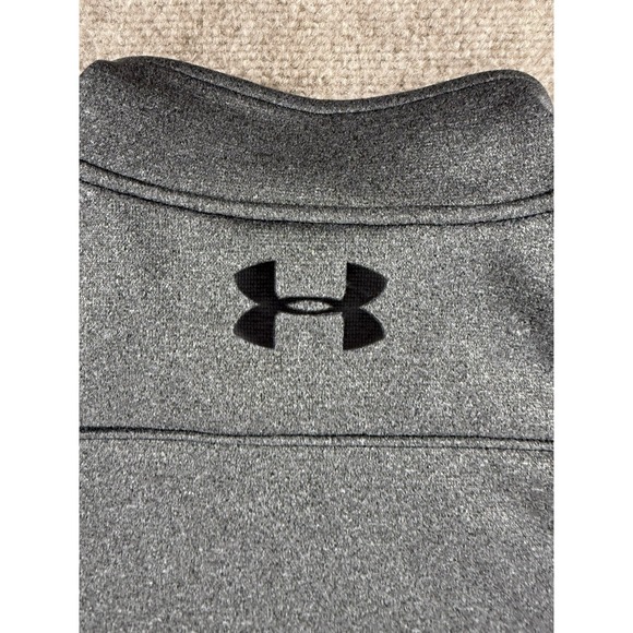 Under Armour ColdGear Men's Medium Gray 1/4 Zip Pullover Fleece Lined Loose Fit - Picture 7 of 10